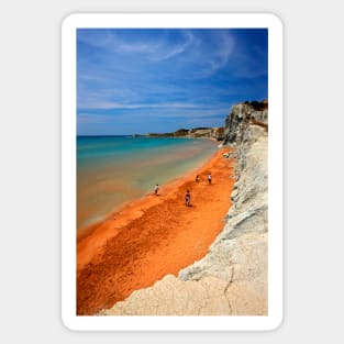 Xi, the "Red" beach - Kefalonia island Sticker